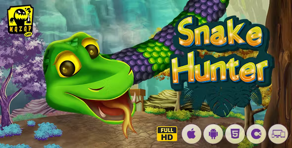 Snake Hunter | Arcade HTML5 Casual Game (Construct) - Official Licence Snake Hunter | Arcade HTML5 Casual Game (Construct) - Official Licence - Image 1