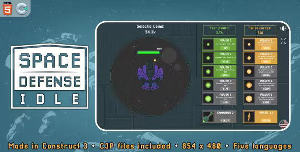Space Defense Idle - HTML5 Idle Game - Official Licence Space Defense Idle - HTML5 Idle Game - Official Licence - Image 1