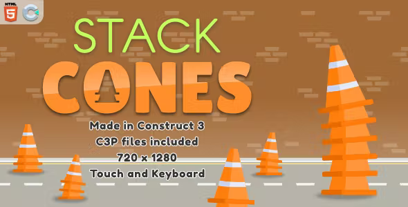 Stack cones - HTML5 Casual Game - Official Licence Stack cones - HTML5 Casual Game - Official Licence - Image 1